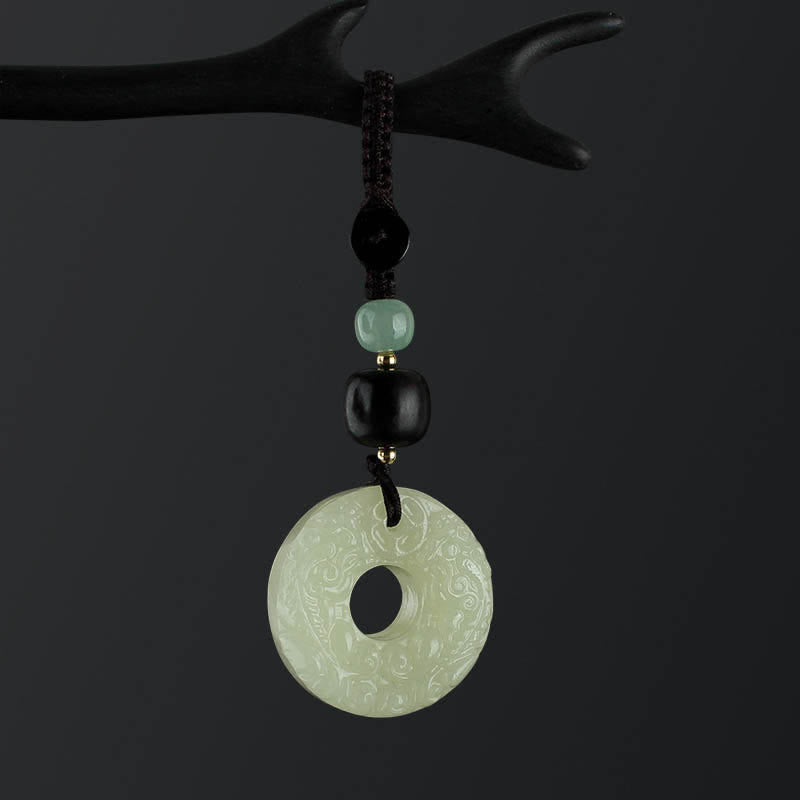 Buddha Stones PiXiu Jadeit Klamra Pokoju Obfitość Bogactwo Brelok