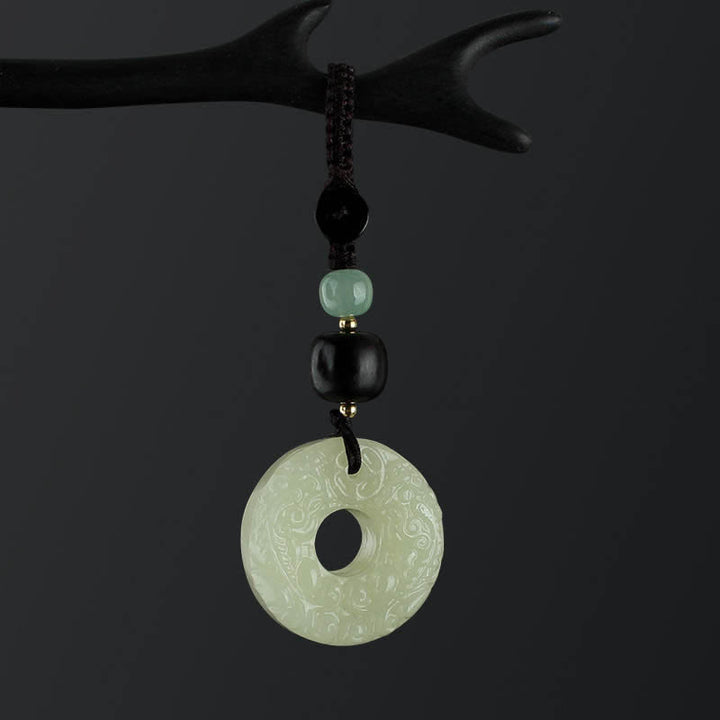 Buddha Stones PiXiu Jadeit Klamra Pokoju Obfitość Bogactwo Brelok