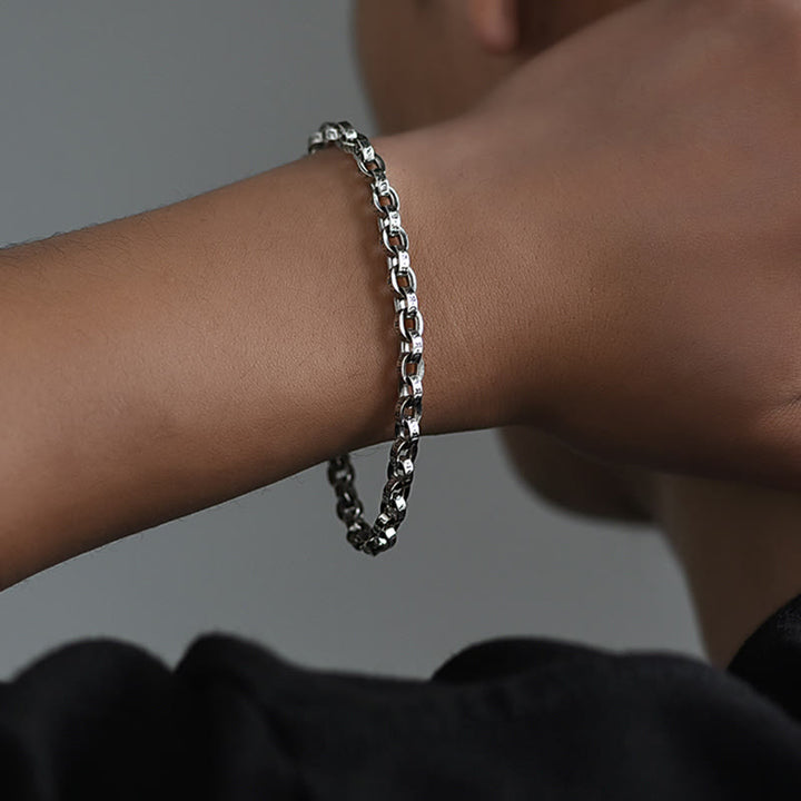 Buddha Stones 925 Srebro Sterlingowe Om Mani Padme Hum Rzeźbiony Projekt Kreatywność Metal Bransoletka - image 13