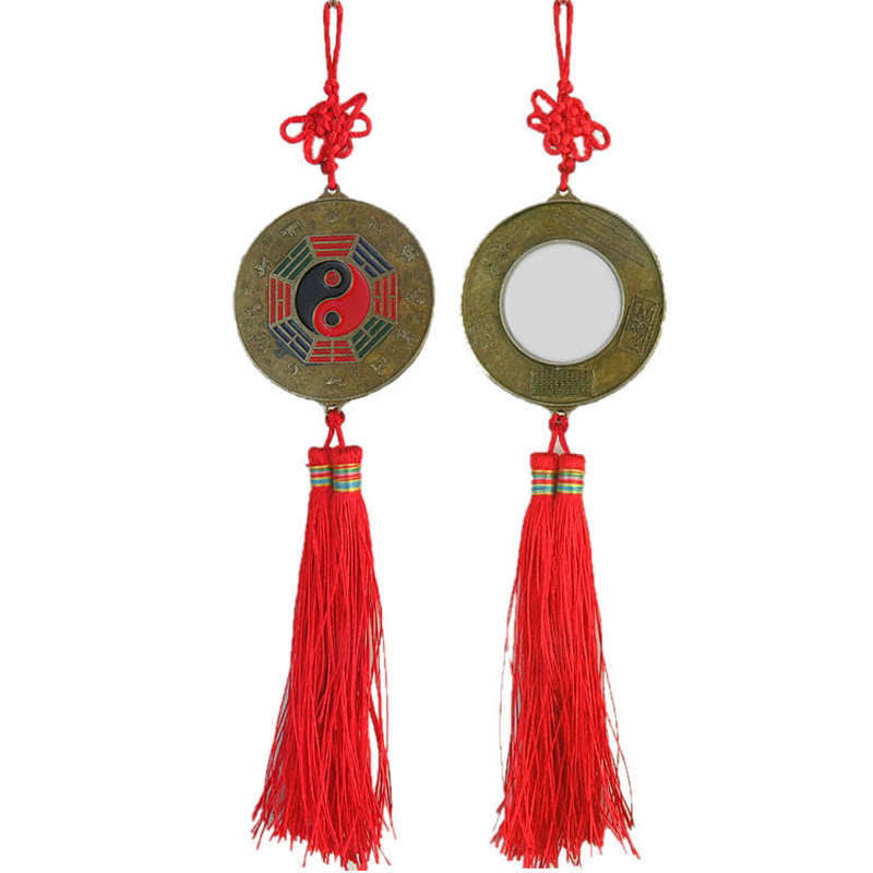 Feng Shui Bagua Mapa Chińskie Węzły Harmonii Energii Lustro - Okrągła mapa Bagua 7CM - image 6