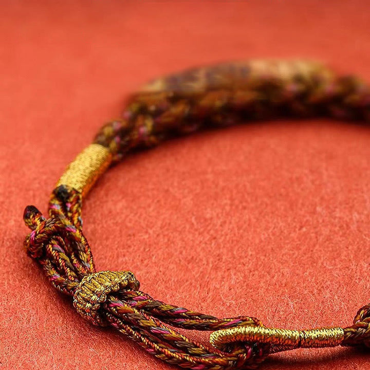 Tybetańska bransoletka z warkoczem z pięciu bogów bogactwa thangka szczęścia