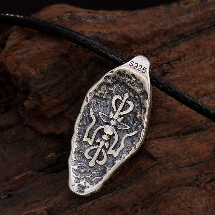 Buddha Stones Tybetańskie 925 Srebro Sterlingowe Om Mani Padme Hum Dorje Vajra Grawerowany Naszyjnik Siła Wisiorek - image 17