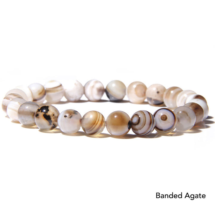 Bransoletka z koralików Natural Agat Stone Crystal Balance