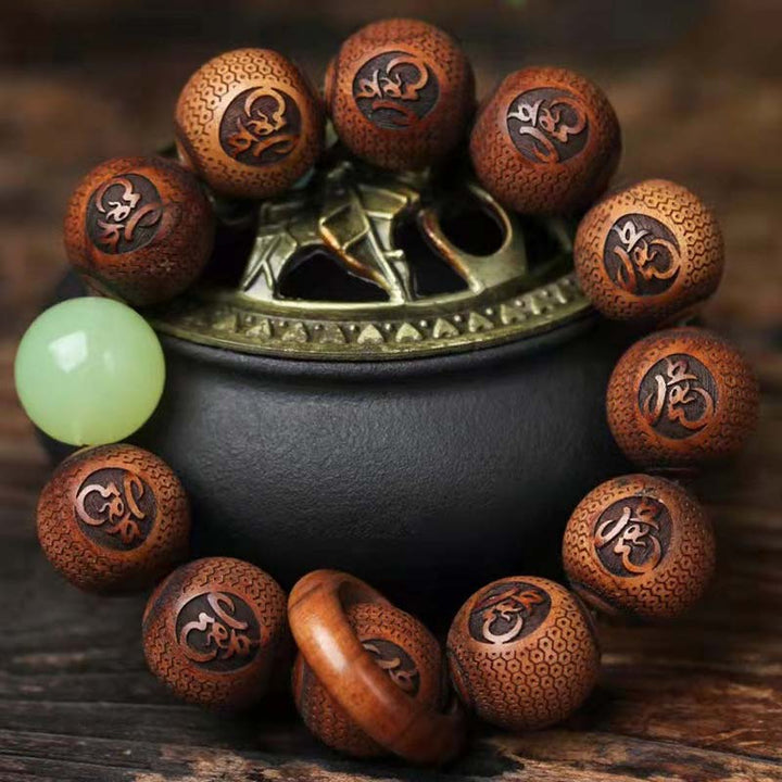 Bransoletka ochronna z motywem tygrysa z grawerunkiem z Buddha Stones tybetańskiego