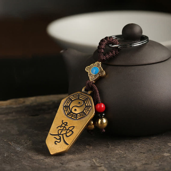 Brelok do kluczy z równowagą pokoju Feng Shui Bagua Yin Yang