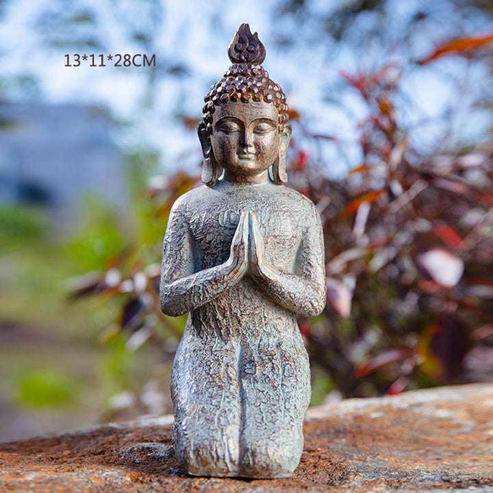 Medytujący Zen Budda Spokój Żywica Statuetka Dekoracja Domu