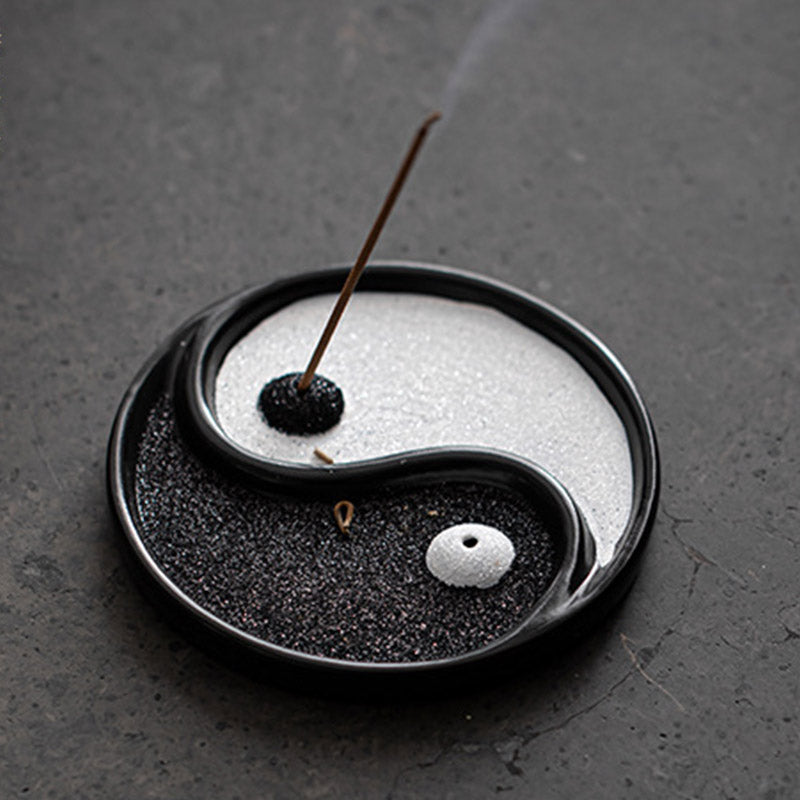 Buddha Stones Yin Yang Zen Balance Uchwyt na kadzidełka