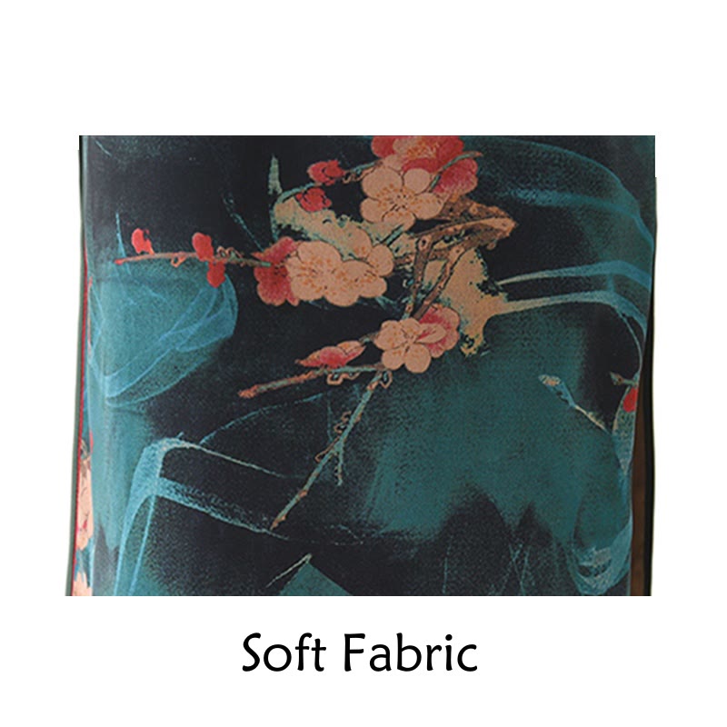 Buddha Stones Vintage Różowe Kwiaty Drukuj Cheongsam Sukienka Damska Qipao - image 8