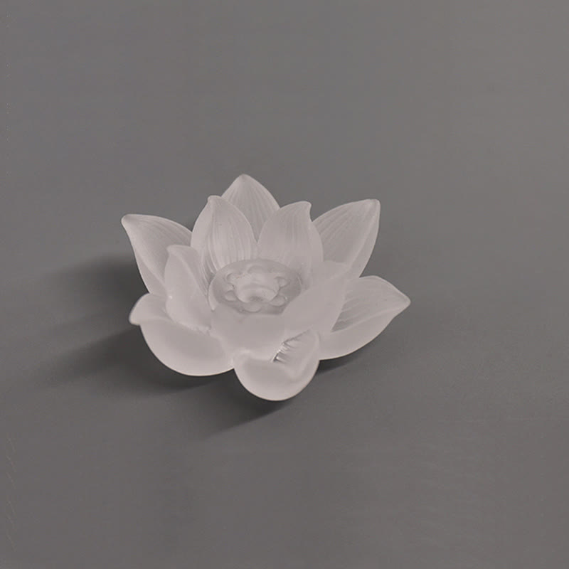 Buddha Stones Mini Lotus Liuli Kryształ Uzdrawiająca Medytacja Kadzidełko Palnik