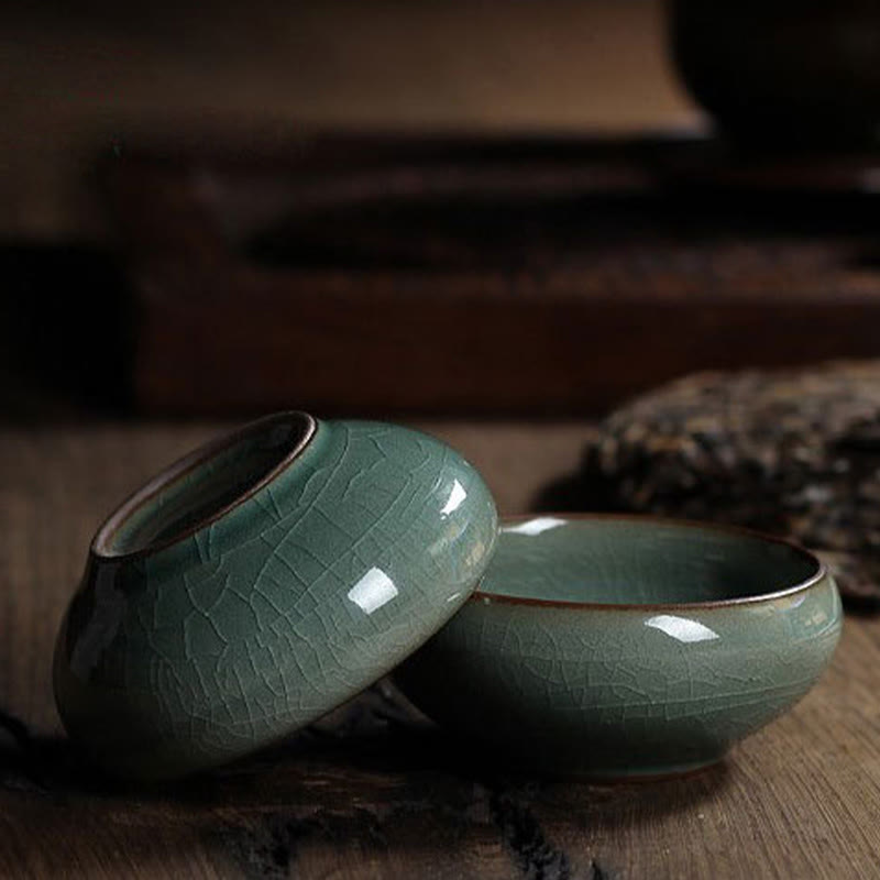 Buddha Stones Kolorowe Ryby Koi Ceramiczny Filiżanka Kung Fu Filiżanka Miska - image 3