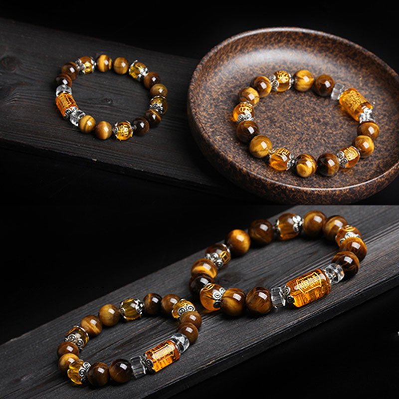 Bransoletka z Buddha Stones Tiger Eye Fortune Prosperity