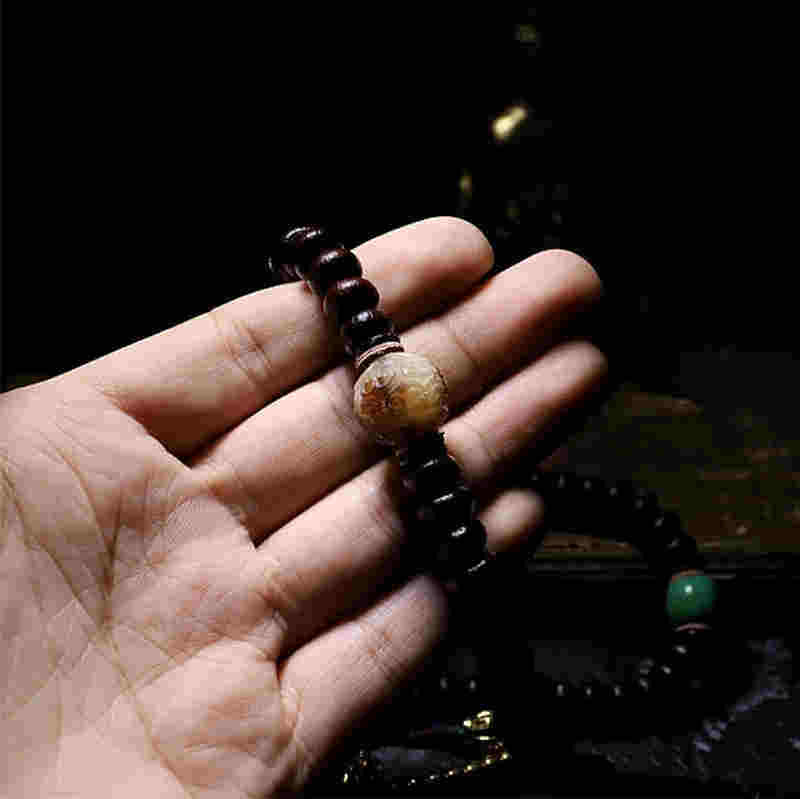 Buddha Stones Tybet 108 Mala Koraliki Fioletowe Nasiona Bodhi Bagua Vajra Bransoletka Pomyślności