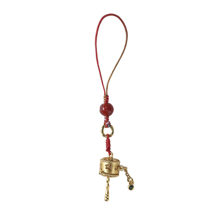 Buddha Stones Tybetańskie Om Mani Padme Hum Koło Modlitewne Amulet Urok Ochrona Telefon Wiszący Dekoracja
