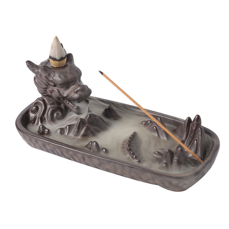 Buddha Stones Dragon Mountain Strength Ceramiczny palnik kadzidełkowy Dekoracja