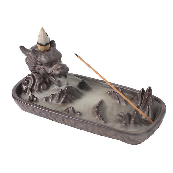Buddha Stones Dragon Mountain Strength Ceramiczny palnik kadzidełkowy Dekoracja