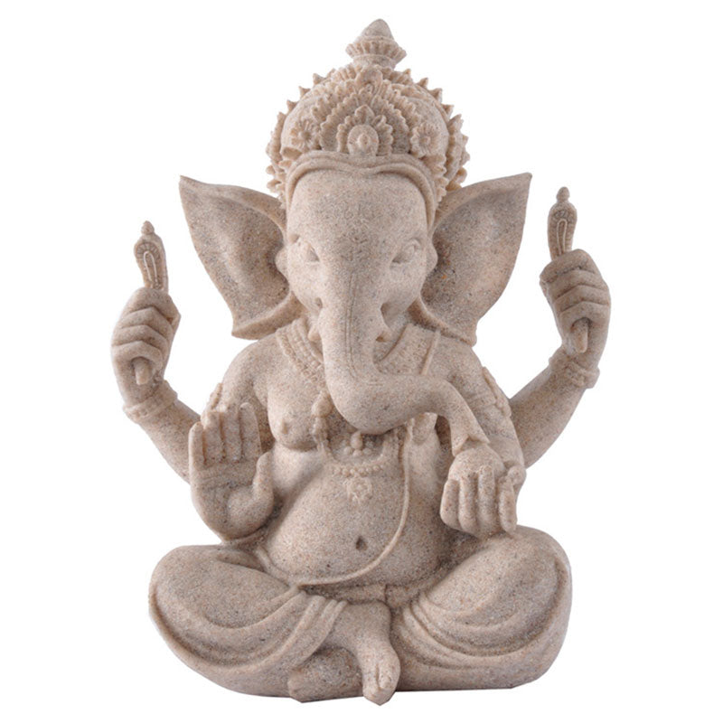 Buddha Stones Ganesh Ganpati Posąg Słonia Bogactwo Błogosławieństwo Dekoracja Domu - image 4