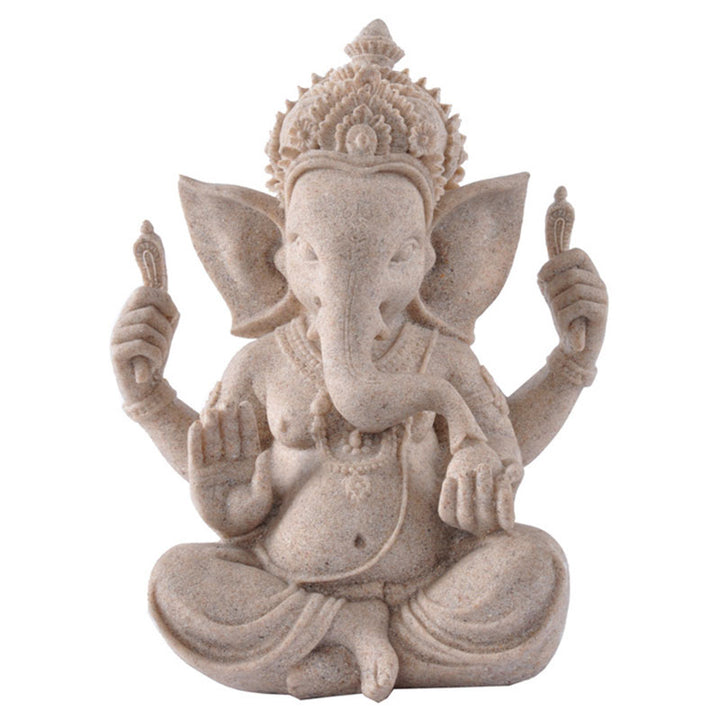 Buddha Stones Ganesh Ganpati Posąg Słonia Bogactwo Błogosławieństwo Dekoracja Domu - image 4
