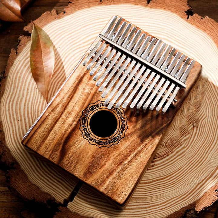 Kalimba z Buddha Stones 17 klawiszy Pianino kciukowe Drewno mahoniowe Akacja Orzech Przenośne pianino palce