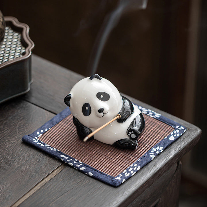 Uroczy kociak Panda Ceramic Blessing kadzielnica ozdoba - Kadzielnica Panda - image 17