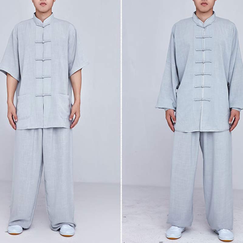 Buddha Stones Medytacja Zen Modlitwa Duchowa Tai Chi Qigong Praktyka Unisex Haft Odzież Zestaw - image 31
