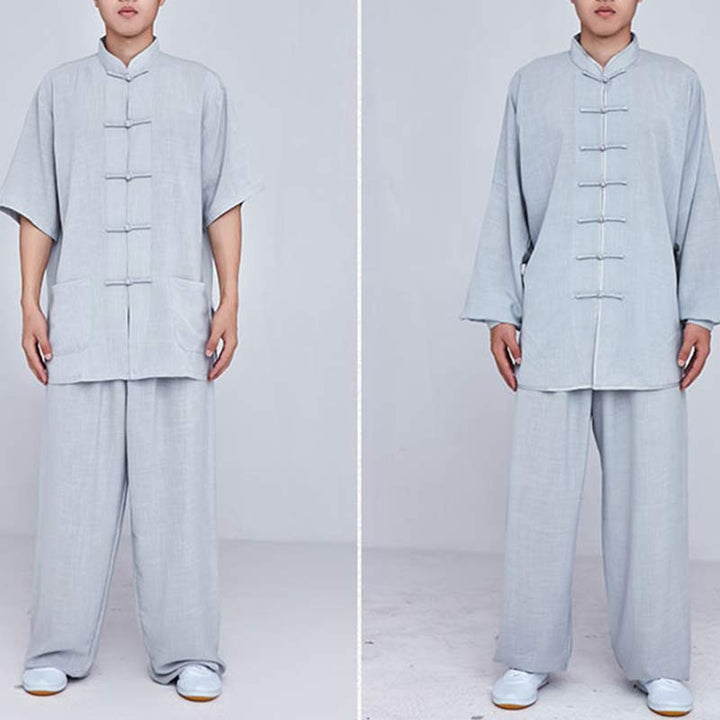 Buddha Stones Medytacja Zen Modlitwa Duchowa Tai Chi Qigong Praktyka Unisex Haft Odzież Zestaw - image 31