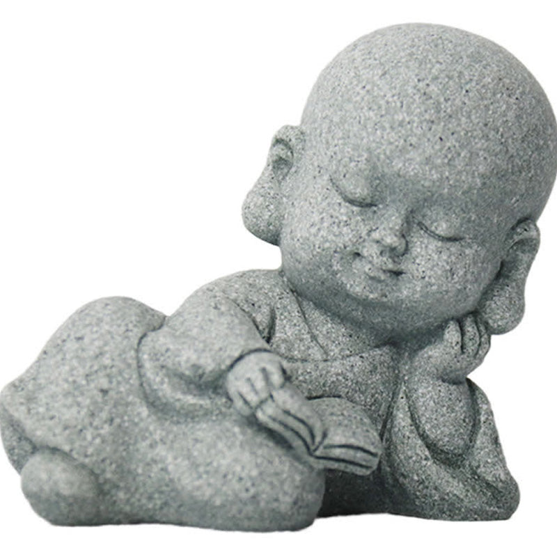 Buddha Stones Medytacja Modlitwa Mnich Statua Buddy Spokój Dekoracja Domu - image 3
