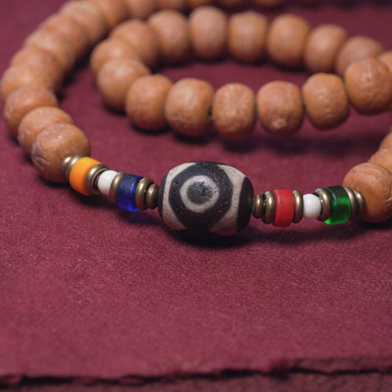 Buddha Stones 108 Mala Koraliki Bodhi Nasiona Dzi Koraliki Bransoletka z frędzlami Pokoju