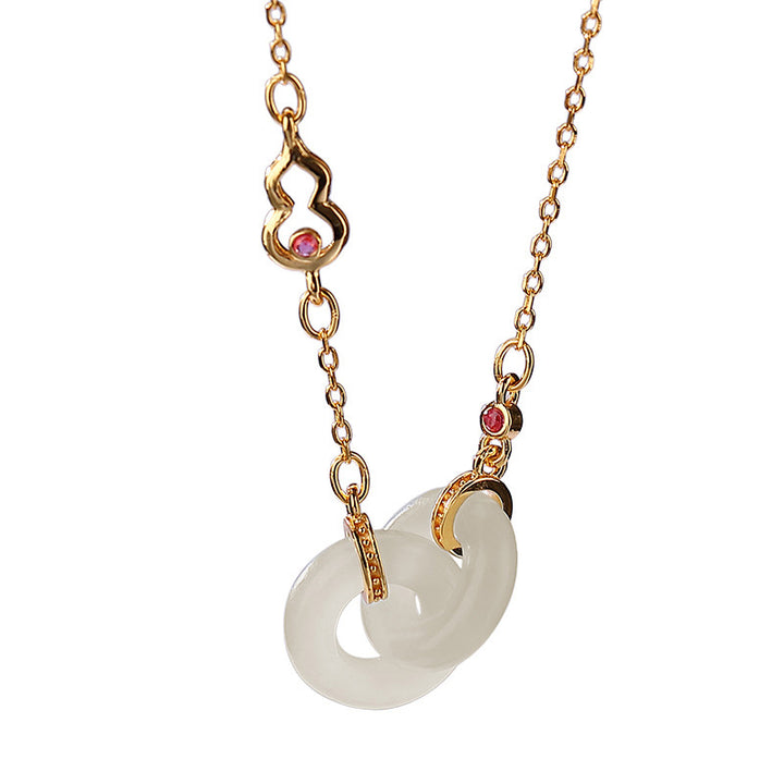 Buddha Stones 925 Srebro Sterling Okrągły Jadeit Szczęście Dobrobyt Naszyjnik Łańcuszek Wisiorek - image 5