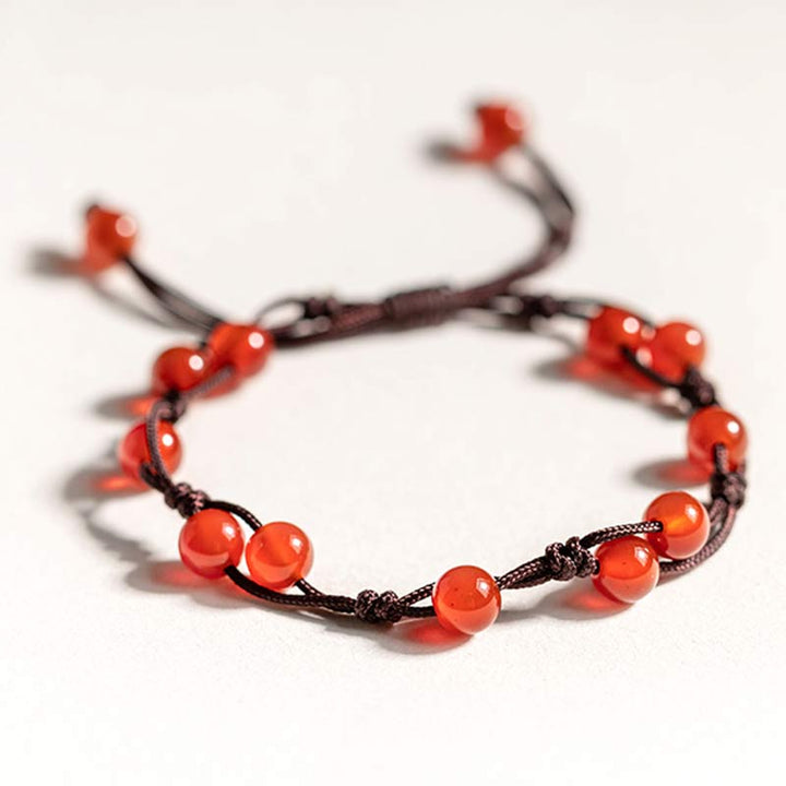 Bransoletka Buddha Stones Red Agat Moss Agat Cinnabar Calm