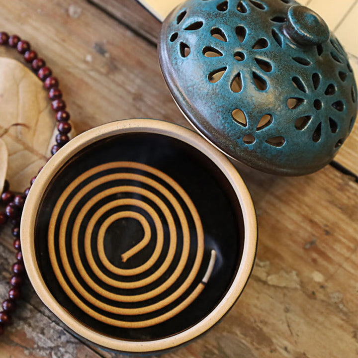 Buddha Stones Mini Puste Duchowe Medytacje Ceramiczne Małe Kadzielnice Dekoracja