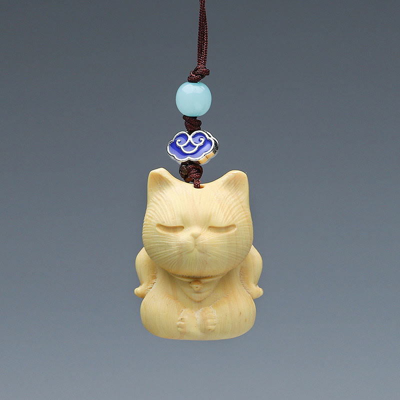 Buddha Stones Thuja Sutchuenensis Zielone drzewo sandałowe Bukszpan Mini słodkie zwierzę Królik Kot Jeleń Wieloryb Dobrobyt Telefon Wiszące Dekoracje - image 12