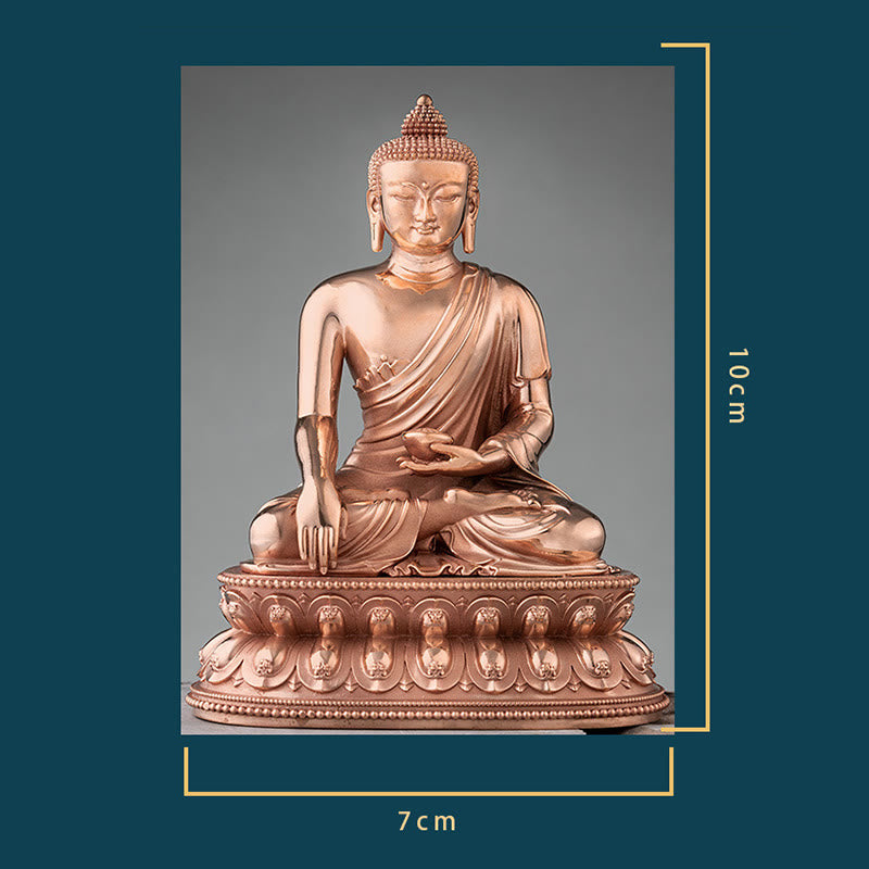 Figurka Buddy Gautama Shakyamuni Spokój Miedziana Statua Dekoracja Domu