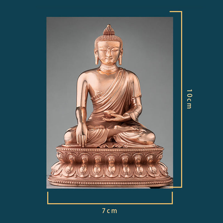 Figurka Buddy Gautama Shakyamuni Spokój Miedziana Statua Dekoracja Domu