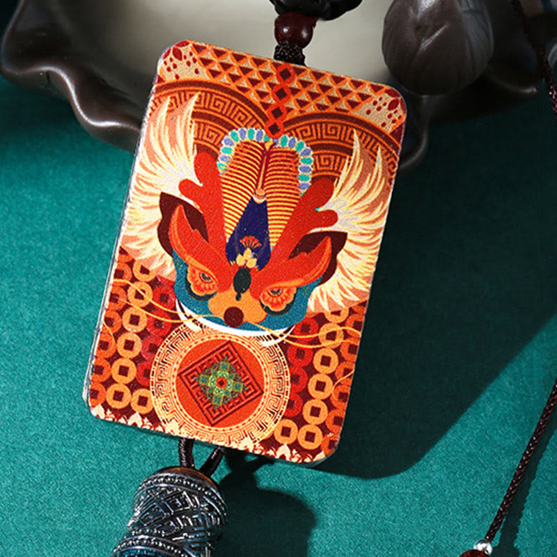 Buddha Stones PiXiu Drewno Hebanowe Szczęście Bogactwo Tassel Wisząca Dekoracja Samochodowa