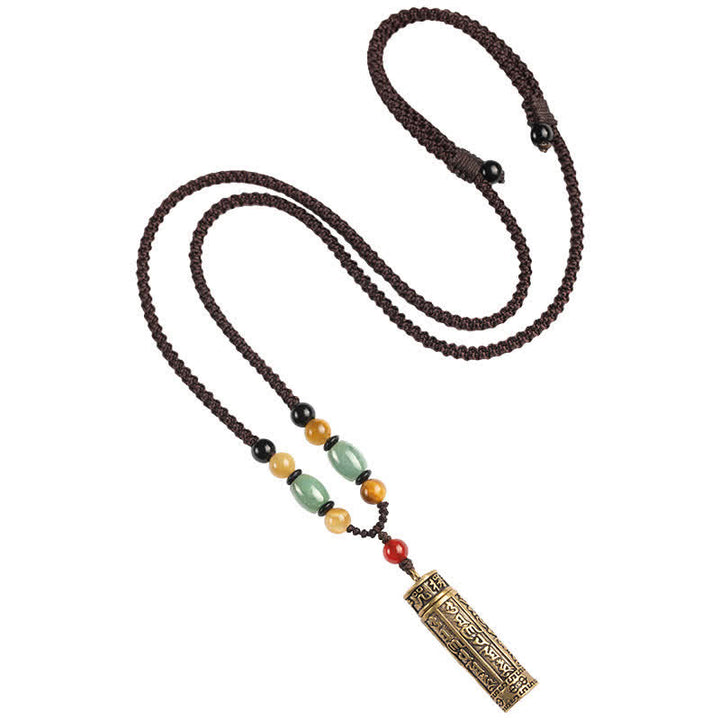 Buddhastoneshop Tybet Om Mani Padme Hum Agat Surangama Sutra Ochrona Naszyjnik Wisiorek - image 10