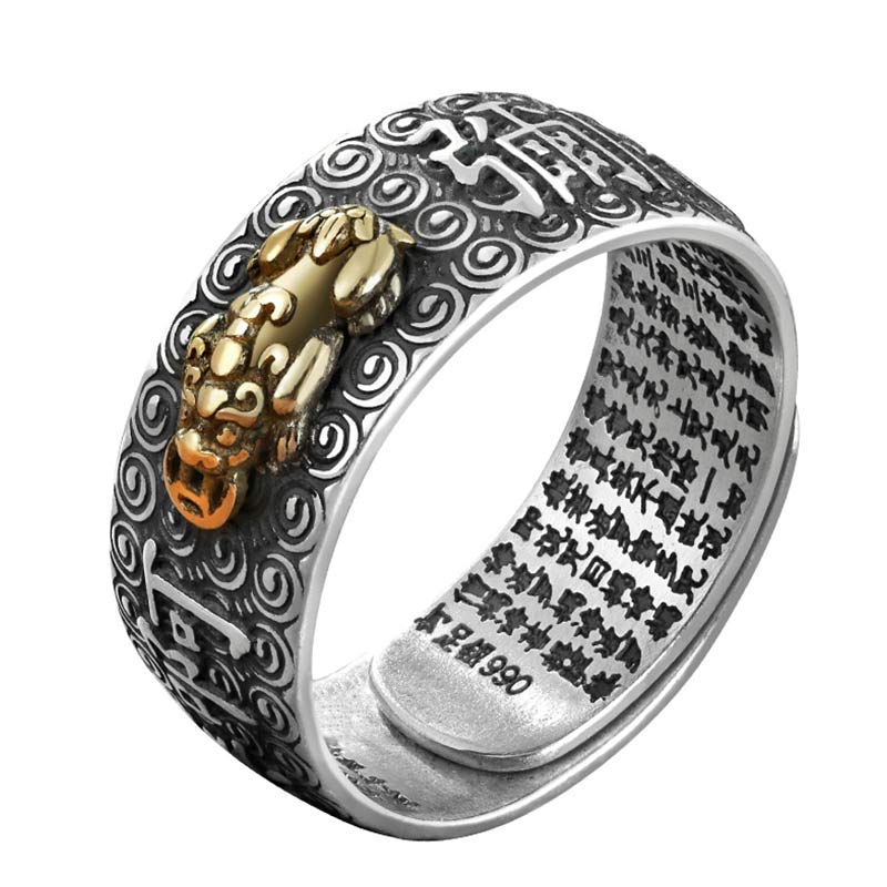 Buddha Stones Chiński Zodiak Natal Budda Bogactwo Szczęście Regulowany Pierścień