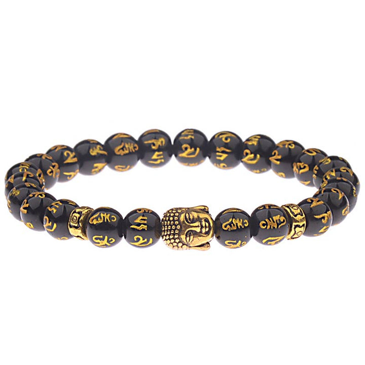 Bransoletka z amuletem z Buddha Stones i mantrą buddyjską