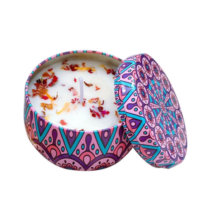 Biała herbata, kwiat imbiru, lawenda, gardenia, zapachowa świeca sojowa, prezent dla rodziny i przyjaciół - Mglista Fioletowa - image 29