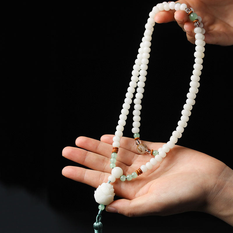 Buddha Stones Nasiona Bodhi Mala 108 Koralików Bransoletka Ochronna