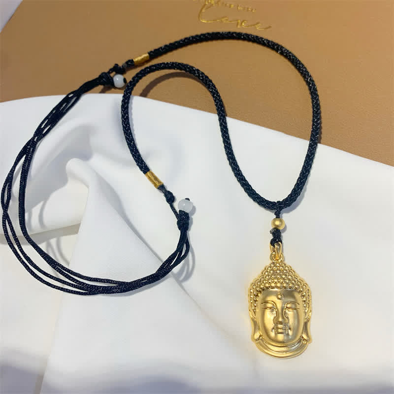 Złoty Budda Miedź Bogactwo Naszyjnik Wisiorek - image 3