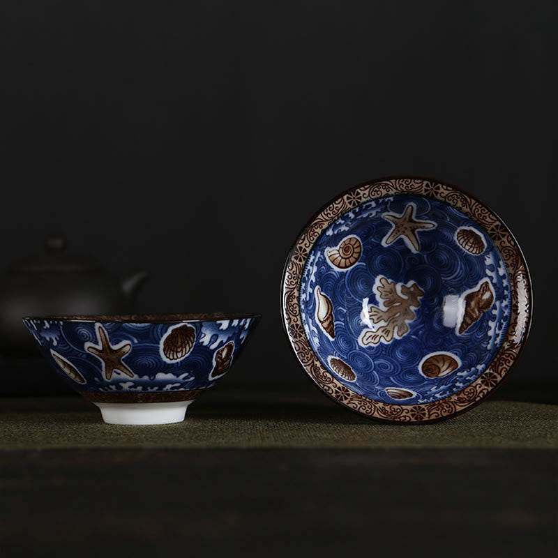 Buddha Stones Kwiaty Fu Charakter Góry Lotos Kwiaty Wiśni Ceramiczny Filiżanka Kung Fu Filiżanka do herbaty