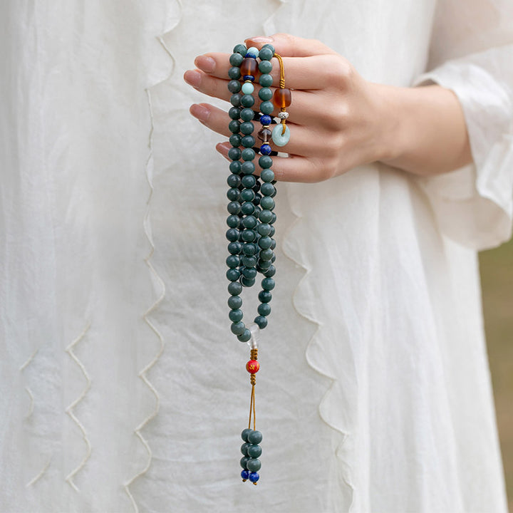 Buddha Stones 108 Koralików Bodhi Seed Blessing Medytacyjna Bransoletka Mala