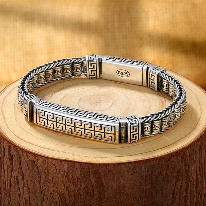 Bransoletka z Buddha Stones Vintage Lines Pattern Balance Rotable