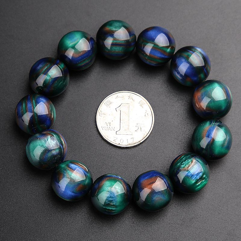 Buddha Stones Kolorowe Morskie Wierzby Mala Pozytywna Bransoletka Pierścień