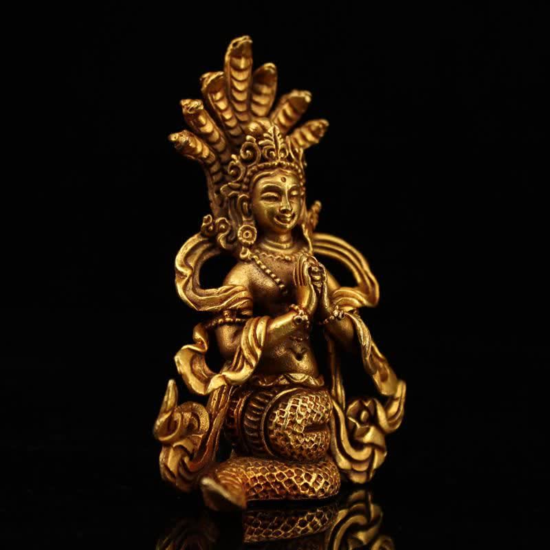 Bodhisattwa Nagarjuna Ochrona Miedziana Dekoracja Statuetki - image 1