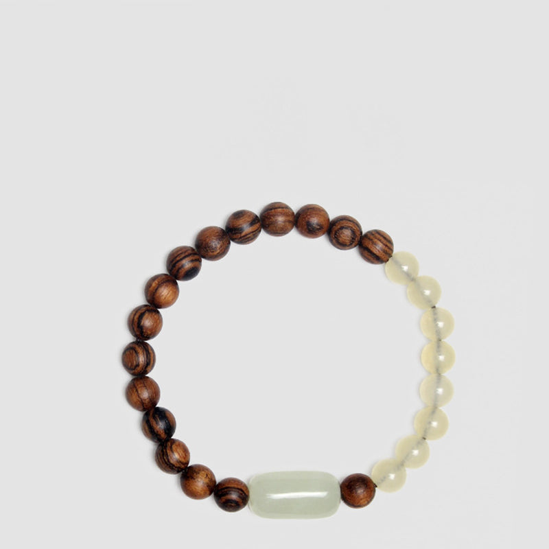 Bransoletka z Buddha Stones Jade Sandałowiec Szczęście Obfitość