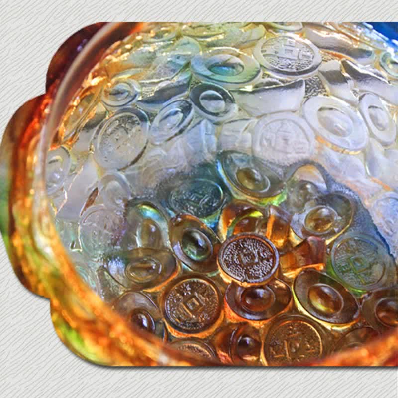 Ręcznie robiona miska z kryształu Liuli, dzieło sztuki, dekoracja domu - image 16