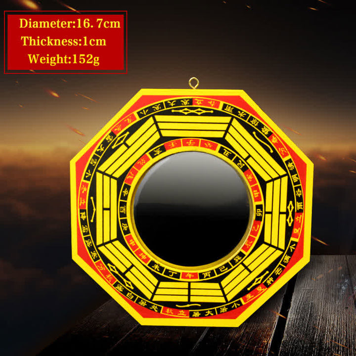 Feng Shui Bagua Mapa Równowagi Salonu Energia Mapa Lustra - 6 cali - Lustro wypukłe - Żółty - image 14