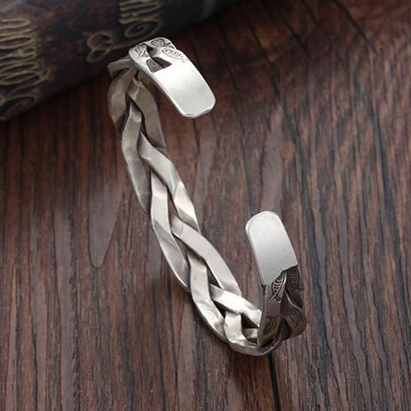 Buddha Stones Koi Ryba Skręcony Projekt Szczęście Bogactwo Mankiet Bransoletka Bangle