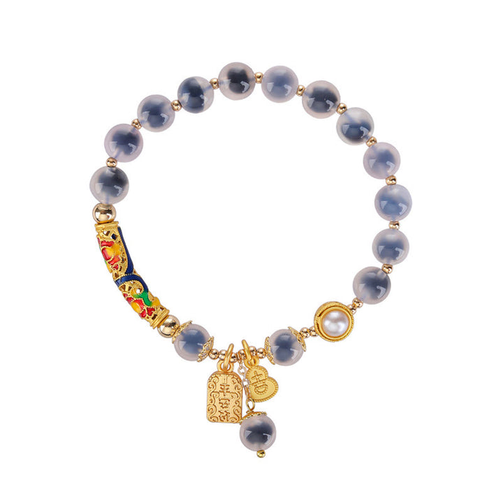Bransoletka Buddha Stones Natural Blue Candy Amulet Strength